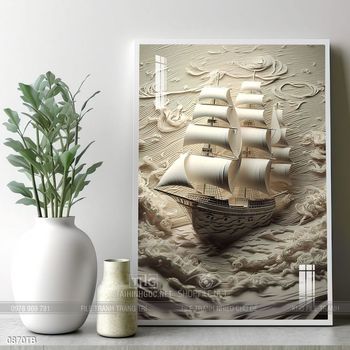 Tranh phong thủy thuận buồm xuôi gió tài lộc đẹp