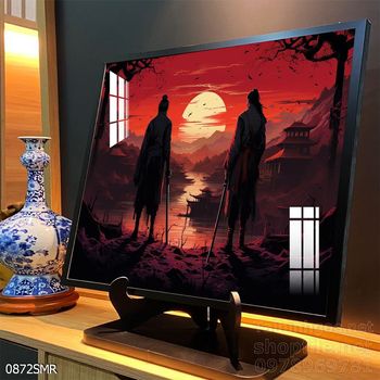 Tranh nghệ thuật deor trang trí tường nhà chiến binh Samurai huyền thoại