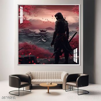 Tranh nghệ thuật treo tường chiến binh Samurai Nhật Bản