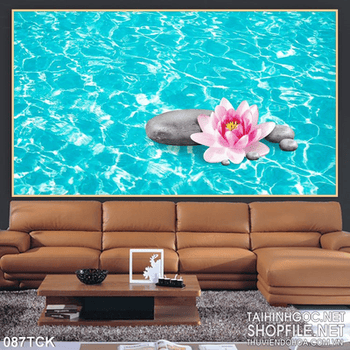 Tranh hoa sen spa