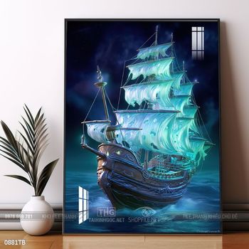 Tranh phong thủy thuận buồm xuôi gió tài lộc đẹp