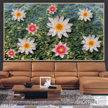 Tranh hoa sen nghệ thuật