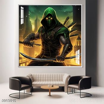 Tranh nghệ thuật treo tường chiến binh Samurai Nhật Bản