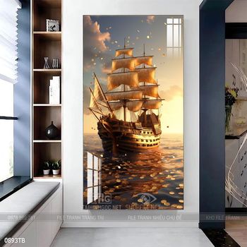 Tranh thuyền buồm và cảnh biển