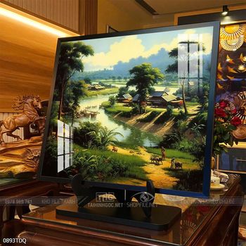 Tranh làng quê Việt Nam treo tường trang trí
