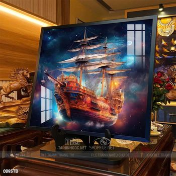 Tranh thuận buồm xuôi gió cánh buồm vàng đẹp nhất