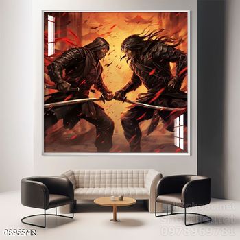 Mẫu Tranh chiến binh Samurai huyền thoại