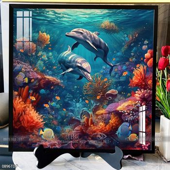 Tranh treo tường những chú cá heo đáng yêu