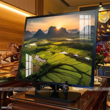 Tranh phong cảnh làng quê tuyệt đẹp