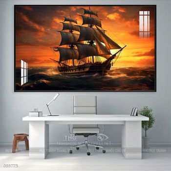 Tranh thuận buồm xuôi gió trang trí tường nhà