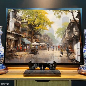 Tranh phong cảnh quê hương làng quê Việt Nam