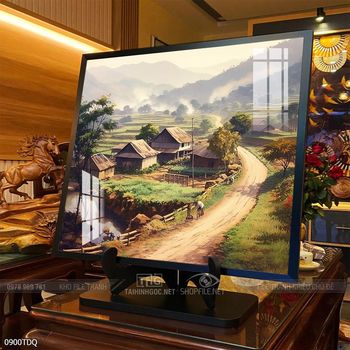Tranh làng quê phong cảnh yên bình