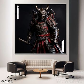 Mẫu tranh chiền binh Samurai décor trang trí tường đẹp độc đáo
