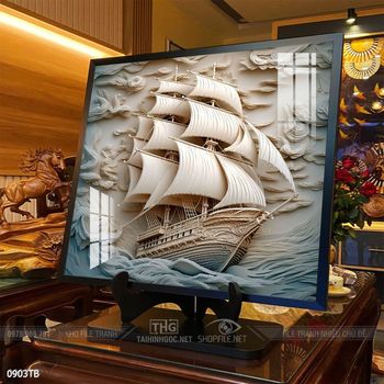 Tranh phong thủy thuận buồm xuôi gió tài lộc đẹp