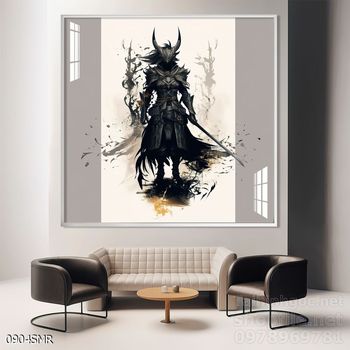 Tranh nghệ thuật treo tường chiến binh Samurai Nhật Bản
