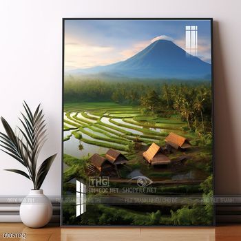 Tranh làng quê Việt Nam treo tường trang trí