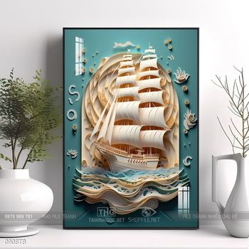 Tranh thuận buồm xuôi gió trang trí tường nhà