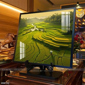 Tranh phong cảnh làng quê tuyệt đẹp