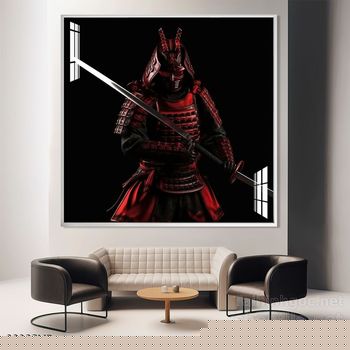 Mẫu tranh Samurai đẹp decor trang trí tường
