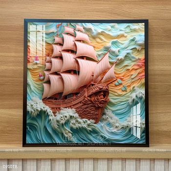 Tranh thuận buồm xuôi gió đẹp ấn tượng