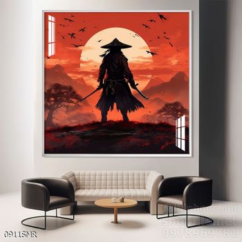Tranh treo tường Samurai đẹp ấn tượng