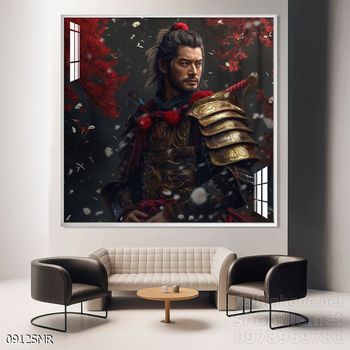 Mẫu tranh chiền binh Samurai décor trang trí tường đẹp độc đáo