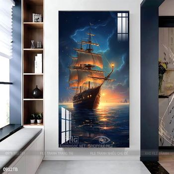 Tranh thuận buồm xuôi gió đẹp