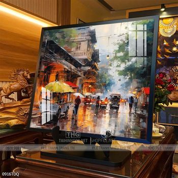 Tranh làng quê treo tường