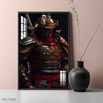 Mẫu tranh Samurai trang trí tường nhà