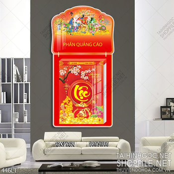 File PSD lịch tết Phúc Lộc Thọ treo tường đón tết