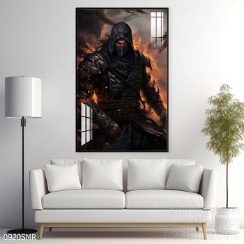 Mẫu tranh Samurai trang trí tường nhà