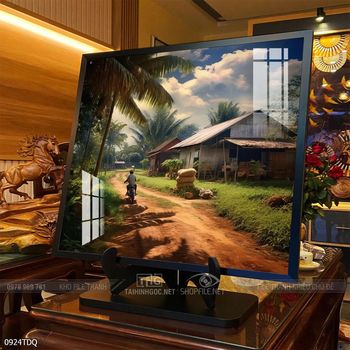 Tranh làng quê phong cảnh yên bình