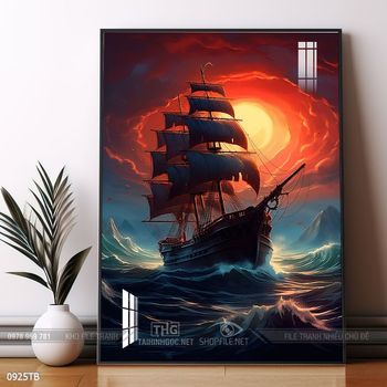 Tranh phong thủy thuận buồm xuôi gió tài lộc đẹp