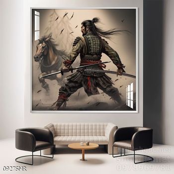 Tranh treo tường nghệ thuật hình Samurai Nhật Bản