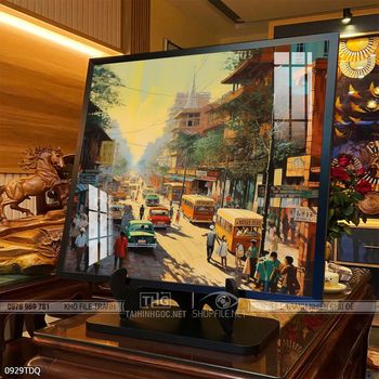 Tranh làng quê Việt Nam treo tường trang trí