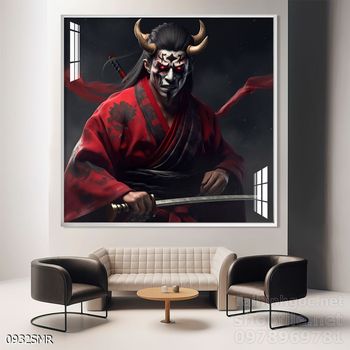 Tranh nghệ thuật treo tường chiến binh Samurai Nhật Bản