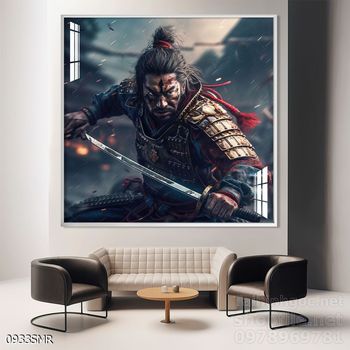 File tranh treo tường hình chiến binh Samurai