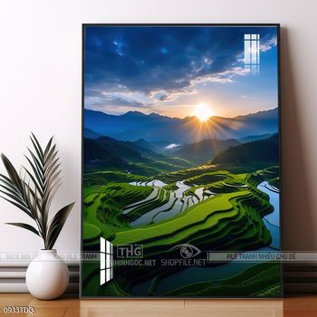 Tranh phong cảnh quê hương làng quê Việt Nam