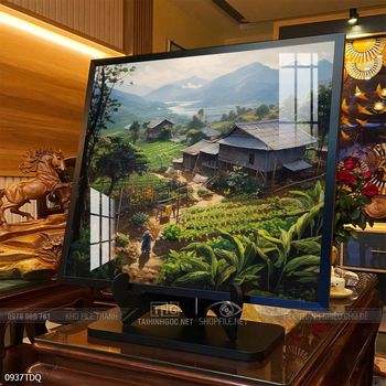 Tranh phong cảnh làng quê tuyệt đẹp