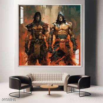 Tranh nghệ thuật deor trang trí tường nhà chiến binh Samurai huyền thoại