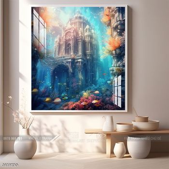 Tranh cá heo nghệ thuật độc đáo