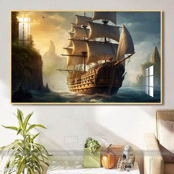 Tranh thuận buồm xuôi gió trang trí tường nhà