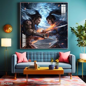 Mẫu tranh Samurai trang trí tường nhà
