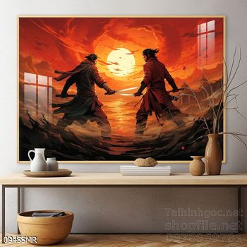 File tranh treo tường hình chiến binh Samurai