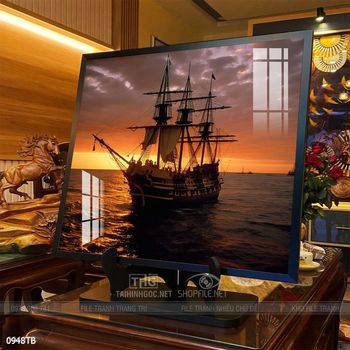 Tranh thuyền buồm và cảnh biển