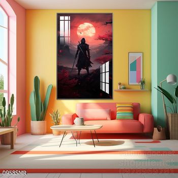 Tranh nghệ thuật treo tường chiến binh Samurai Nhật Bản