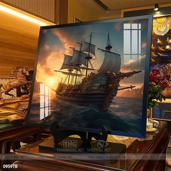 Tranh thuyền buồm và cảnh biển