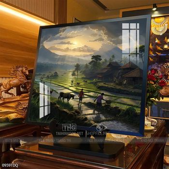 Tranh phong cảnh làng quê Việt Nam