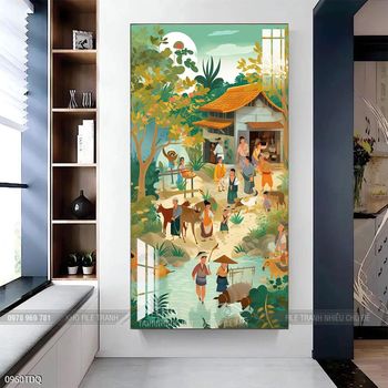 Tranh phong cảnh làng quê đẹp và ý nghĩa