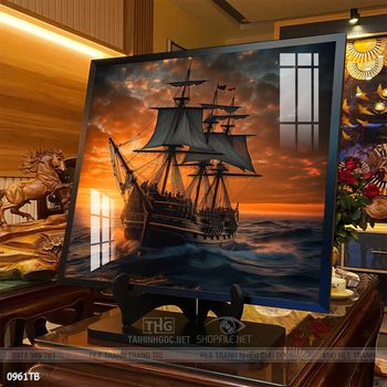 Tranh thuận buồm xuôi gió cánh buồm vàng đẹp nhất